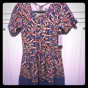 Color blocked and pattern pocketed Amelia dress